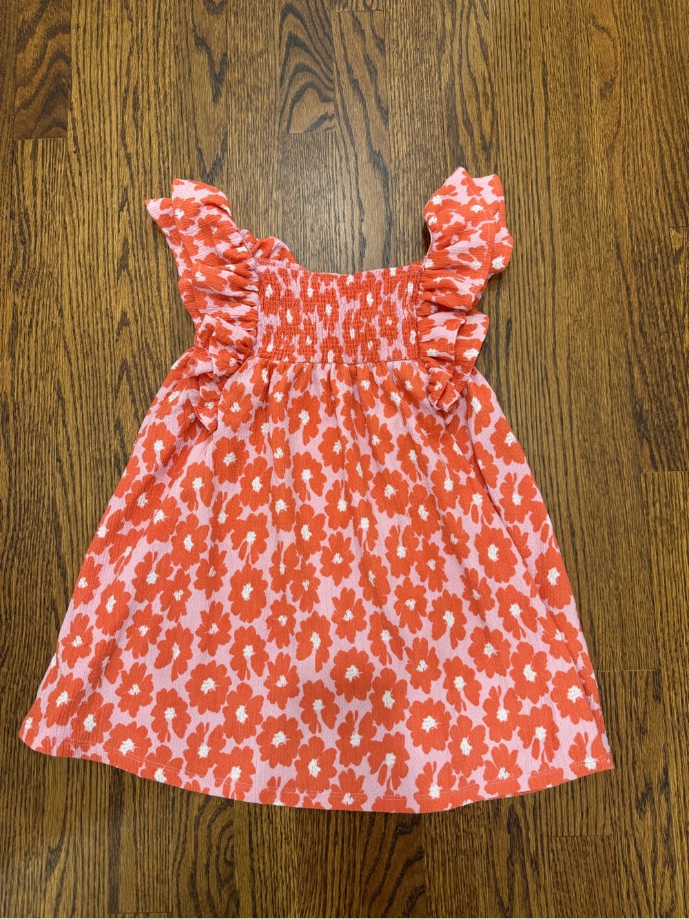 Zara Pink and Orange Floral Casual Dress